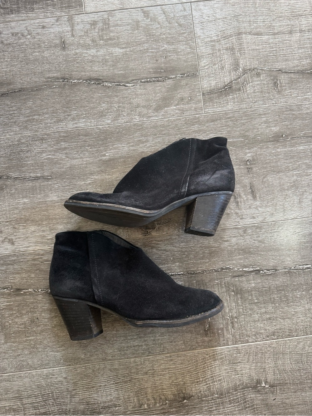 Paul Green Black Suede Ankle Boots - Size 5.5 UK / 8 US